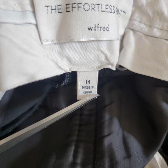 Aritzia Wilfred Effortless Pant Black Sz 14 Wide Leg Slack Capsule Work Business - Picture 12 of 16